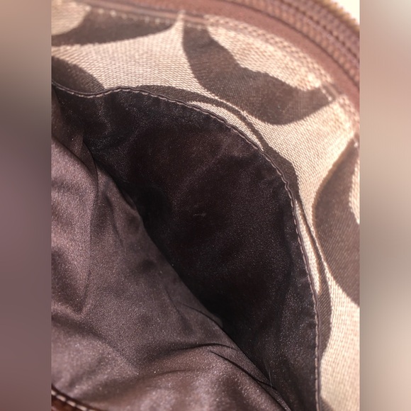 Coach Cross Body Bag Logo Print-canvas/tan - Picture 8 of 14